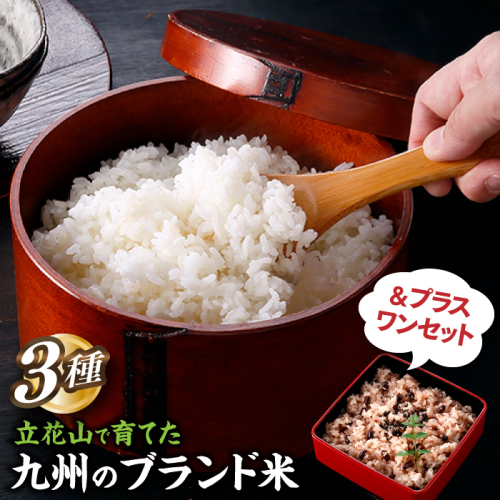 BE057.【期間限定】立花山で育てた九州のブランド米・味くらべ＆プラスワンセット（数量限定商品）