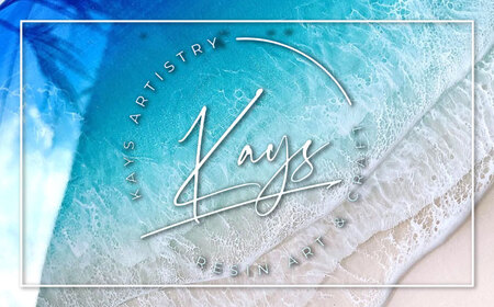 レジンアート 『波のグラス』 ワイングラス (ブルー) グラス カラス 雑貨 おしゃれ かわいい 沖縄市 / Kays Artistry[BCAG012]