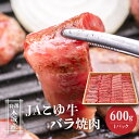 【ふるさと納税】JAこゆ牛 特選木城産 バラ600g 焼肉用 - バラ肉 1パック お肉 牛肉 冷凍配送 国産黒毛和牛 ローカルブランド JAこゆ牛 希少 A4等級/A5等級 霜降り 焼き肉用カット ブランド牛 送料無料 【宮崎県木城町】