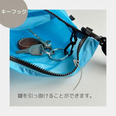 ふるさと納税 名古屋市 【水色】ポケット付き軽量ナイロンショルダーバッグ　サコッシュ　撥水ポシェット |  | 02