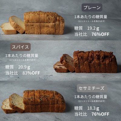 ケトパン3種類(プレーン・セサミチーズ・スパイス)【配送不可地域：離島】【1630972】