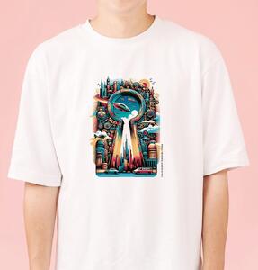 古墳Tシャツ「時空を超える」 サイズ：XL