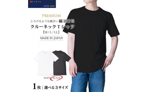 
【 メンズ 】 クルーネック 半袖 Tシャツ 1枚 黒 スビンプラチナム 綿100％ ブラック（STKJ23-040）YYK
