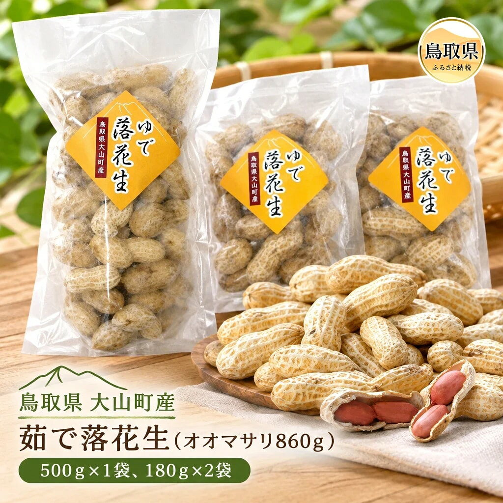 【ふるさと納税】大山町産 茹で落花生（オオマサリ860g）_T2600120