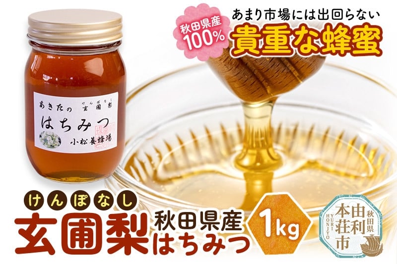 
小松養蜂場 はちみつ 秋田県産 100% 玄圃梨蜂蜜 1kg
