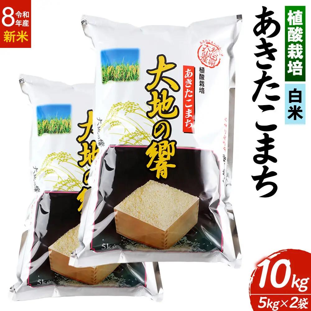 米 植酸栽培 あきたこまち「大地の響」10kg（5kg×2袋）【精米】令和8年産 【秋山商店】