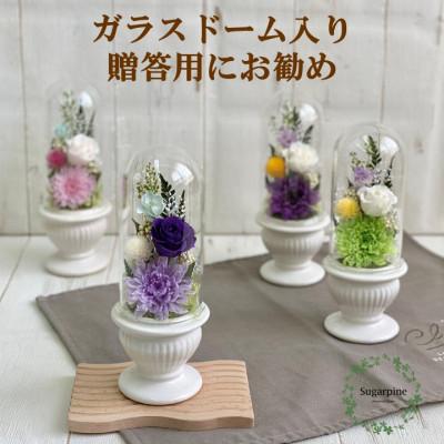 ふるさと納税 春日部市 プリザーブドフラワーアレンジ【和花/うす紫】春日部市 シュガーパイン