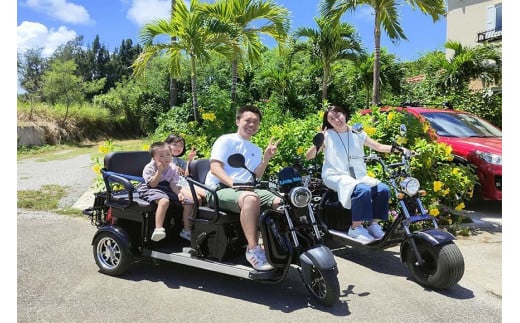 GP001【人気スポット17endへ!!】電動三輪バイク（EVトライク）と目指せ17end(ワンセブンエンド）広がる宮古ブルーの海と空の大パノラマ☆