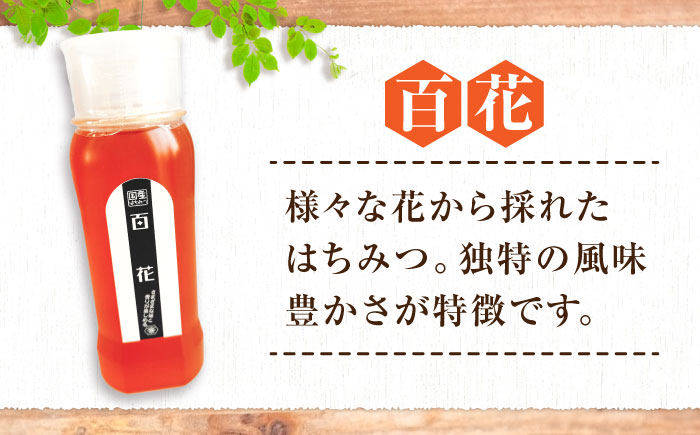 手軽に簡単チューブはちみつ（百花・くろがねもち）各250g 計2本セット 蜂蜜 ハチミツ お取り寄せ グルメ 三次市/重森養蜂場 [APBO011]