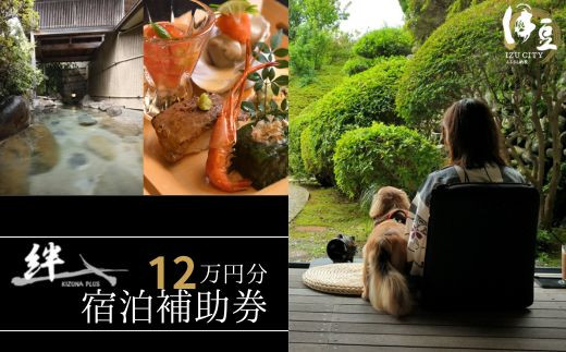 
静岡 伊豆 修善寺温泉 修善寺絆＋ 愛犬と一緒にお泊り 商品券 120,000円分 【静岡県 伊豆市 温泉 温泉宿 宿泊券 宿泊 旅行 旅行クーポン 商品券 補助券 ペット】　40-007
