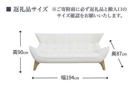 　【ビーク】3人掛け 選べる全8色 本革張り(Bタイプ)　日田市 / 株式会社アサヒ  ソファー 3人掛け リビング[ARDD063]