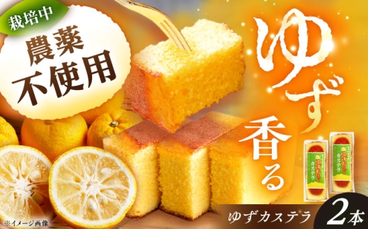ゆずカステラ 2本 / カステラ かすていら 柚子 柚子カステラ ゆず 和菓子 お菓子 おかし おやつ デザート スイーツ 柚子 ゆず 送料無料 お取り寄せ ギフト 贈答 プレゼント / 恵那市 / かさぎゆず組合 [AUAW017]