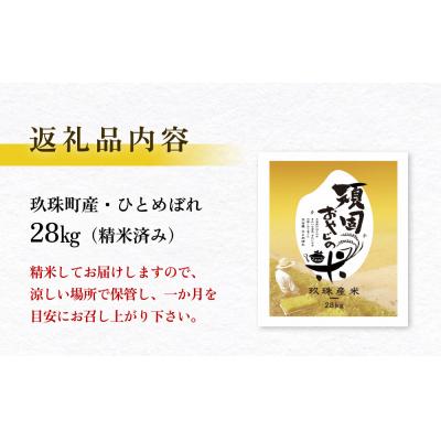 ふるさと納税 玖珠町 【令和7年 大分県玖珠産・お米・ひとめぼれ 28kg】頑固おやじのこだわり米(精米済み) |  | 02