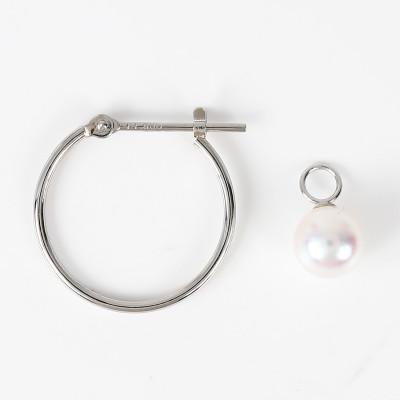 ふるさと納税 伊勢市 プラチナあこや本真珠2WAYフープピアス　1094 |  | 01