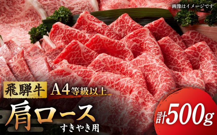 
            【飛騨牛 すき焼き用】 A4 等級以上 ロース / 肩ロース 500g 和牛 ブランド牛 国産 牛肉 多治見市 / 渡辺精肉店 [TAZ006]
          