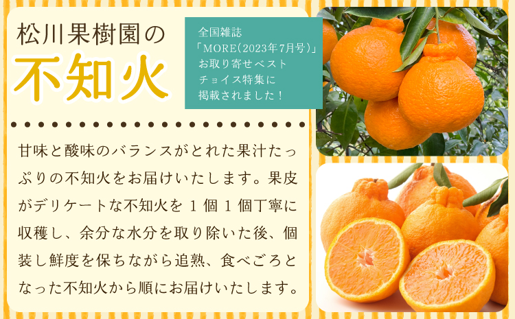 先行予約 不知火 訳あり品 しらぬい わけあり 柑橘類 みかん ミカン 蜜柑 5kg 約15〜20玉 果物 くだもの フルーツ 九州産 熊本県産 宇城市産 国産 雑誌 MORE 掲載商品 松川果樹園 