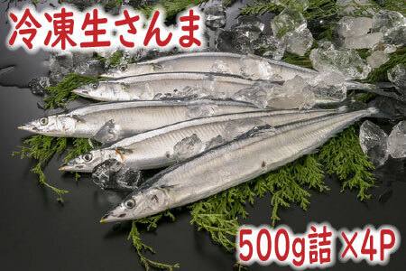 【北海道根室産】冷凍生さんま500g×4P（計2kg） A-19016