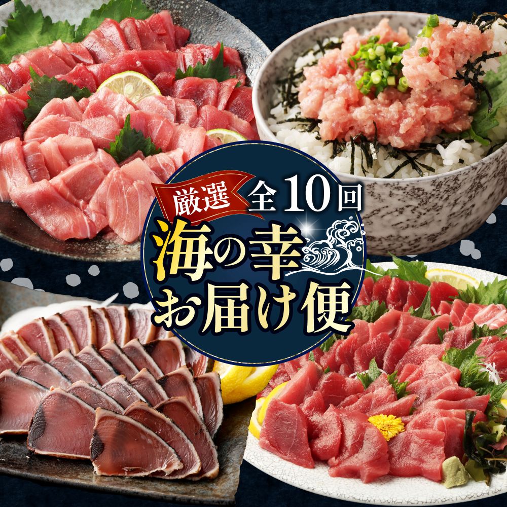 【ふるさと納税】 10回定期便 タカシン水産厳選 高知の海鮮セット マグロ 刺身 刺し身 魚 惣菜 鰹のたたき 海鮮丼 魚介類 食べきりサイズ 小分け 冷凍 訳あり 不揃い 規格外 定期 連続 300,000円 tk107