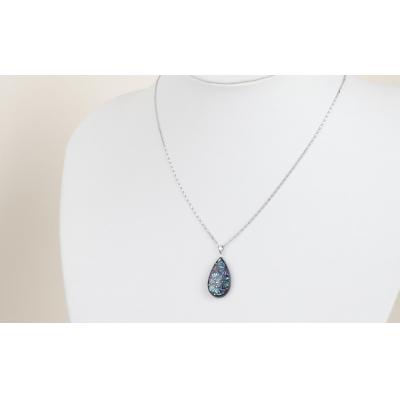 ふるさと納税 京都市 【嵯峩螺鈿野村】押合菊ネックレス|京都 老舗 伝統工芸 漆器 ジュエリー |  | 02