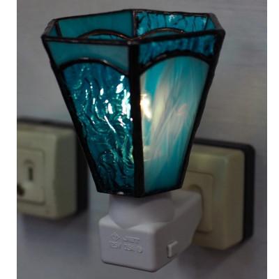 ふるさと納税 大村市 おやすみランプ【六面体 水色系】5W電球付き |  | 02