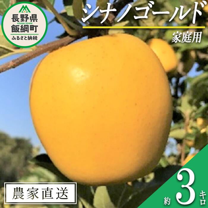 【ふるさと納税】 りんご シナノゴールド 家庭用 3kg ファームトヤ 沖縄県への配送不可 令和7年度収穫分 長野県 飯綱町 〔 信州 果物 フルーツ リンゴ 林檎 長野 11000円 予約 農家直送 〕発送時期：2025年11月中旬〜2025年12月下旬 {**}