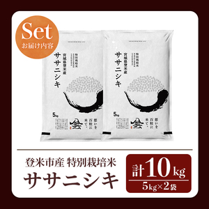 ≪令和7年産≫ 特別栽培米 ササニシキ 10kg (5kg×2袋)  登米市産 お米 おこめ 米 コメ ささにしき 白米 ご飯 ごはん おにぎり お弁当 【登米ライスサービス株式会社】tm157