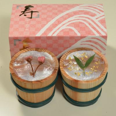 ふるさと納税 小浜市 金箔・桜入り熟成笹漬・大樽2個入り