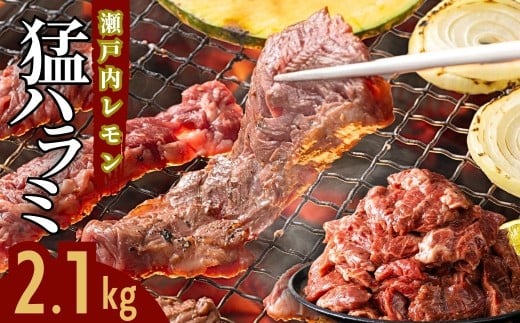 【瀬戸内レモン塩だれ】牛ハラミ 猛(タケ)ハラミ 2.1kg (300g×7パック) 尾野精肉店の牛ハラミ【肉 訳あり 小分け 真空パック 冷凍 牛肉 ハラミ 味付き 焼肉 BBQ 広島県 竹原市】※離島への配送不可