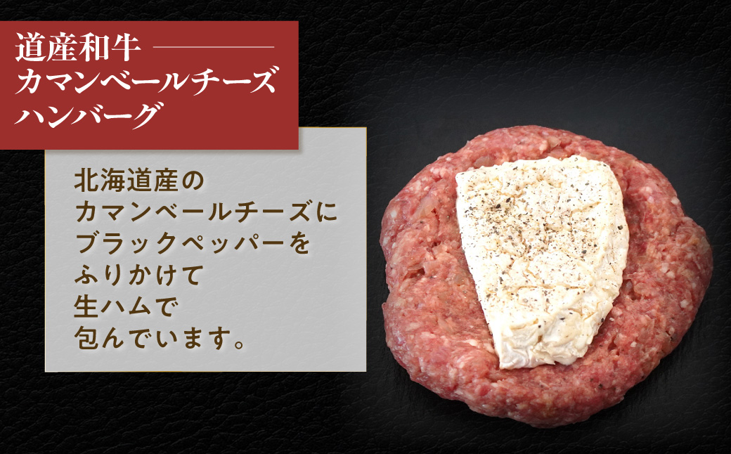 【6ヶ月定期便】道産和牛カマンベールチーズハンバーグ（200g）10個入り MROA173