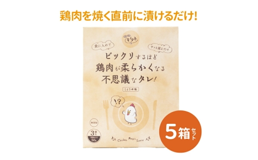 ビックリするほど鶏肉が柔らかくなる不思議なタレ！（3袋入り×5箱） 〈 万能 調味料 唐揚げ からあげ 照り焼き お弁当 おかず 簡単 調理 料理 お手軽 アレンジ 時短 漬け込み 醤油 にんにく ジューシー  〉 [№5412-0133]