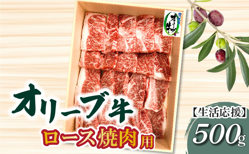 
                  オリーブ牛ロース焼肉用500g
                