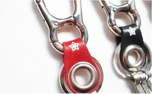 005-108　【ブラウン】本革 カラビナキーホルダー 日本製