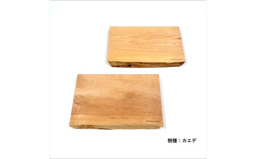 木のお皿 一人膳 八寸 Mサイズ 2枚セット カエデ 広葉樹一枚板 ガラスコーティング グッドデザイン賞 兵庫県丹波市