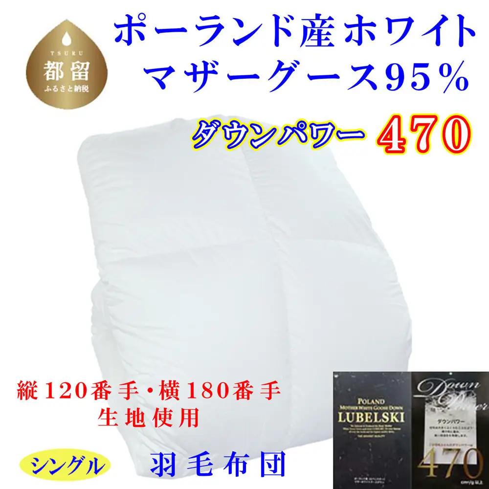 羽毛布団 ポーランド産 マザーグース95% ダウンパワー470 シングル CK310