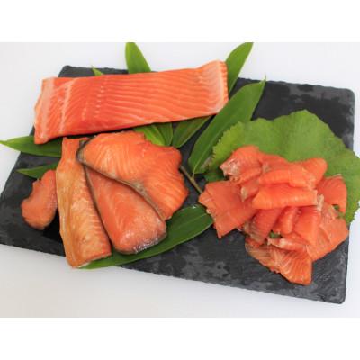 ふるさと納税 北杜市 【甲州ワイン鱒】お刺身用柵 / 冷燻 / 温燻  3種食べ比べセット