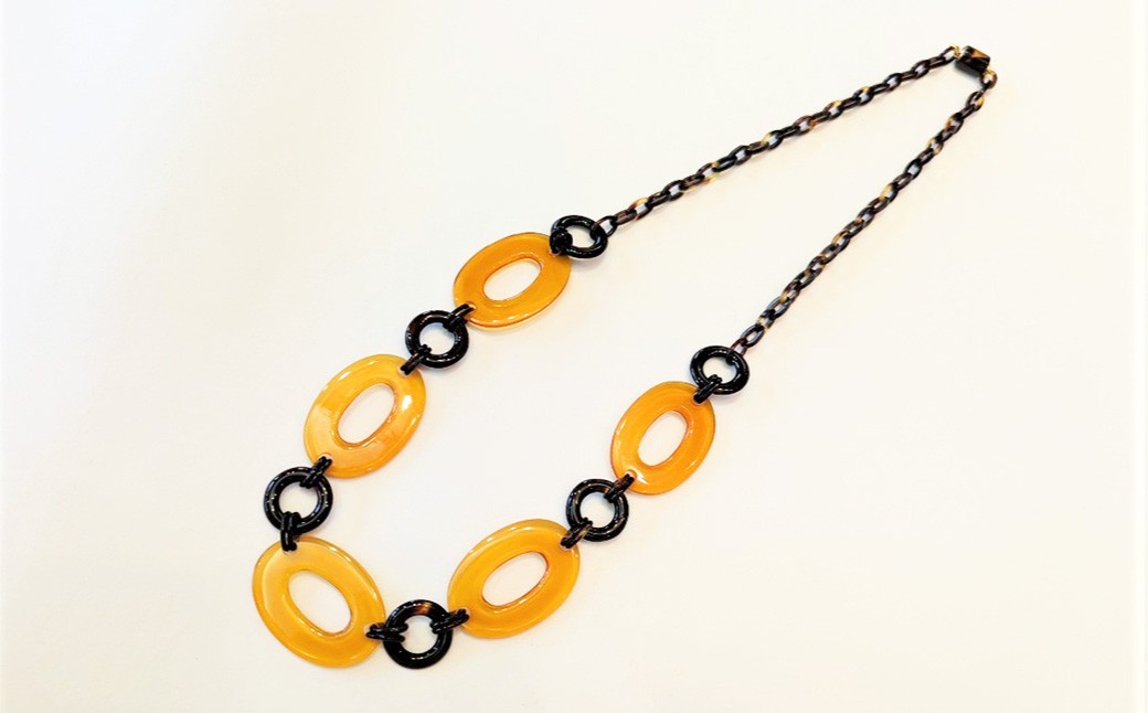 【本べっ甲】リングネックレス べっ甲 アクセサリー 