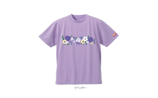 JTTA公認　卓球ユニフォーム＜男女兼用(ドライ):140サイズ＞フラワー2　ラベンダー【1671059】