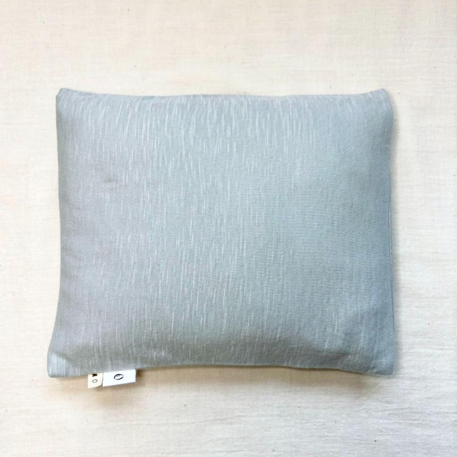 ＜ao×accos＞【大判】米ぬか玄米カイロ（よもぎ入り）なめらか点天竺　千草色