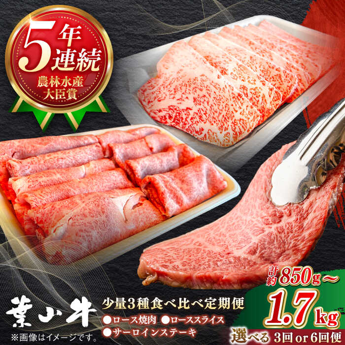 【ふるさと納税】【選べる回数】葉山牛 少量3種食べ比べセット(ロース・ローススライス・サーロインステーキ)／牛肉 肉 焼肉 神奈川県 葉山町【葉山牛ステーキレストラン 角車】[ASBD023]