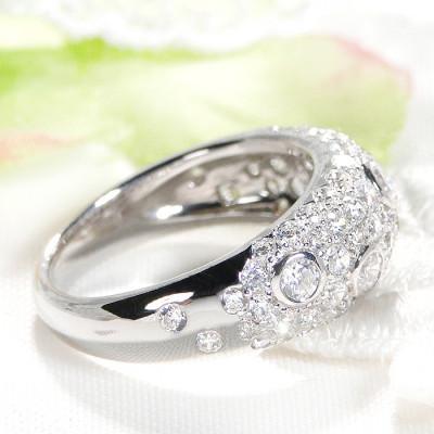 ふるさと納税 南アルプス市 【8号】指輪 PT900 プラチナ ダイヤモンド 1.6ct パヴェドットリング【f155-pt】 |  | 01