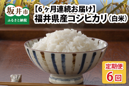 【先行予約】【令和7年産・新米】【農家直送定期便 6ヶ月コース】【白米】 本原農園のまごころコメた 福井県産 コシヒカリ 5kg × 6回 計30kg 【2025年10月上旬以降順次発送予定】 [F-8902_01]