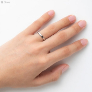 純チタン甲丸リング (幅3mm) 14号 | アクセサリー リング