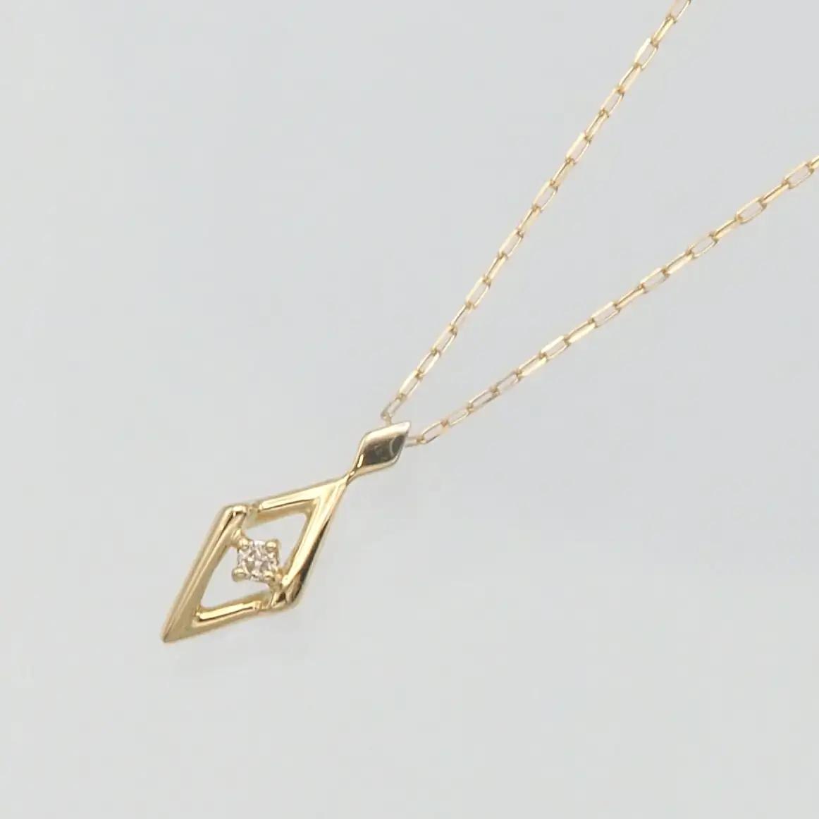 K18 0.01ct ダイヤモンド ペンダントネックレス HH-019746 SWBT013-k18