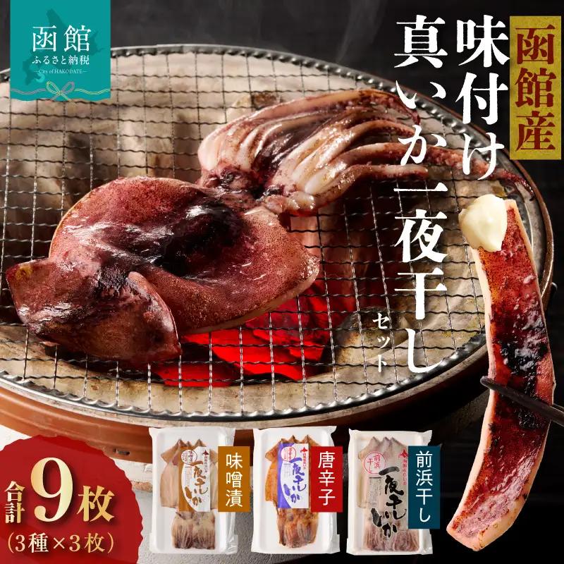 函館産 いか 味付け 一夜干し 9枚セット おつまみ_HD010-005
