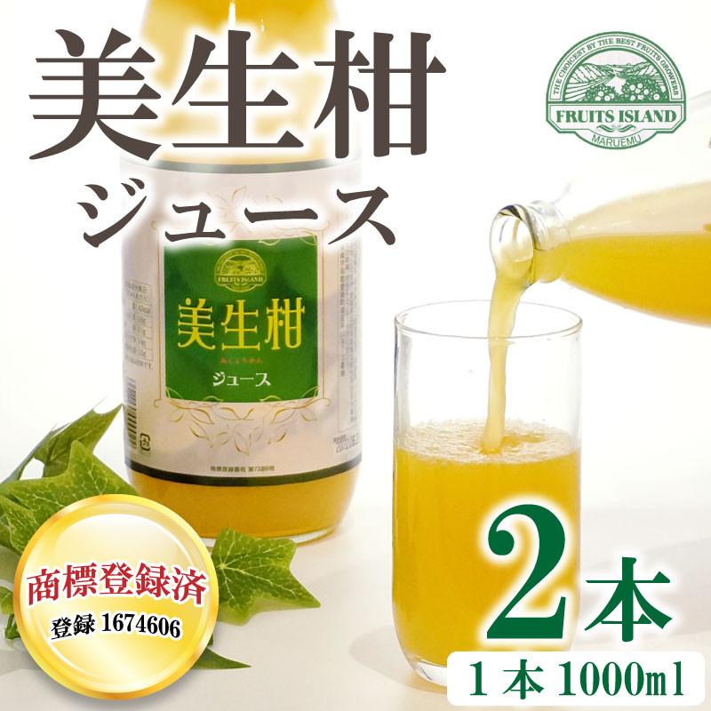 
先行予約 美生柑 みしょうかん ジュース 1,000ml × 2本 贈答 ギフト プレゼント 河内晩柑 ばんかん 柑橘 かんきつ 果汁 100% 愛媛 みかん 蜜柑 ゼリー 寒天 母の日 敬老の日 お歳暮 お中元 国産 愛南 発送2024年4月下旬～
