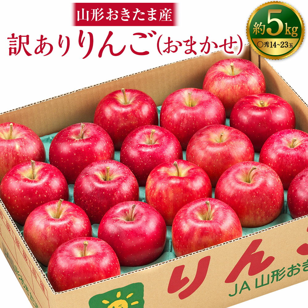 【ふるさと納税】 【訳あり】山形おきたま産 りんご（中生種）品種おまかせ 〇秀 14玉～23玉 （約5kg） 旬の果実詰合せ 山形県産 フルーツ 果物 【2026年10月発送】
