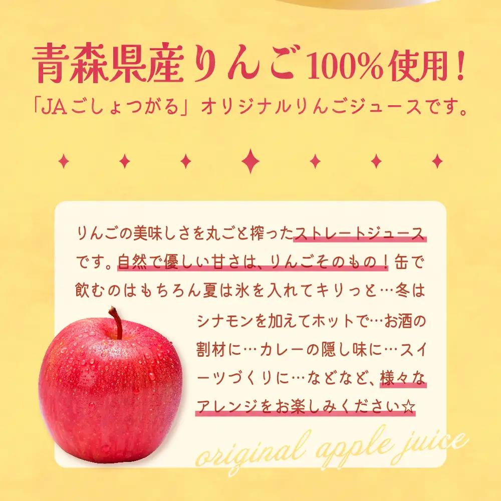 りんごジュース 果汁100％ 2箱 60本（1箱30本） たちねぷた 立佞武多りんごジュース 