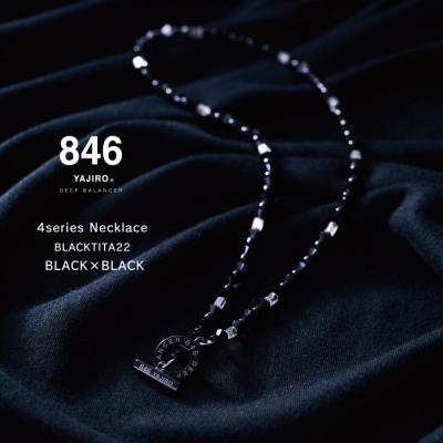ふるさと納税 京都市 【846YAJIRO】〔スポーツネックレス〕4シリーズ【BLACK×BLACK】Lサイズ50センチ |  | 01