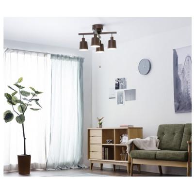 ふるさと納税 大河原町 照明 4灯シーリングライト クロス  ブラウン アイリスオーヤマ[53753104] |  | 02