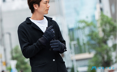 【KURODA】藤巻百貨店別注 やぎ革スウェードメンズグローブ スマホ対応モデル ファッション ファッション小物  ブラウン